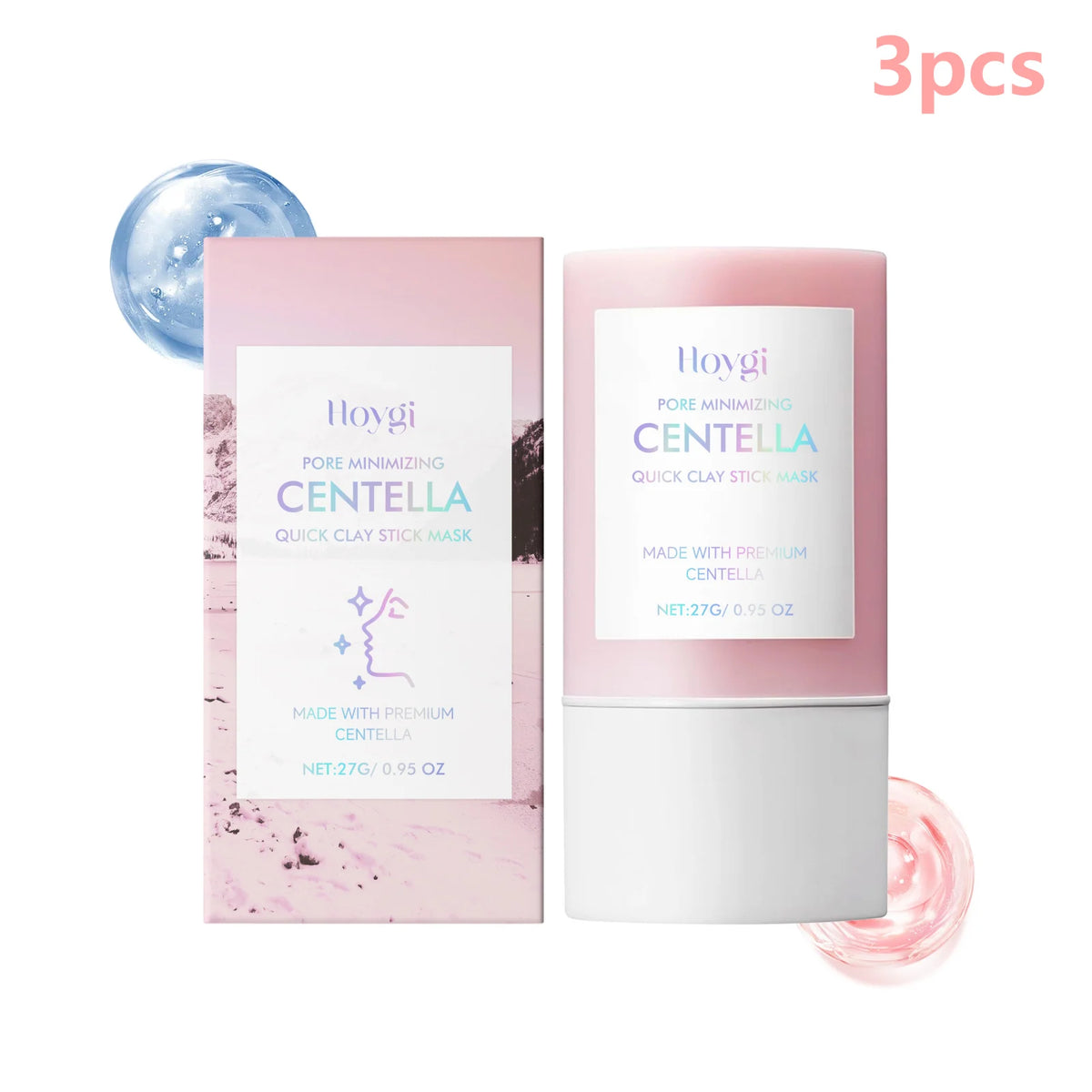 Hoygi Centella Clay Mask Stick – Pore Purifying & Oil Control Clay Face Mask Qst 3pcs