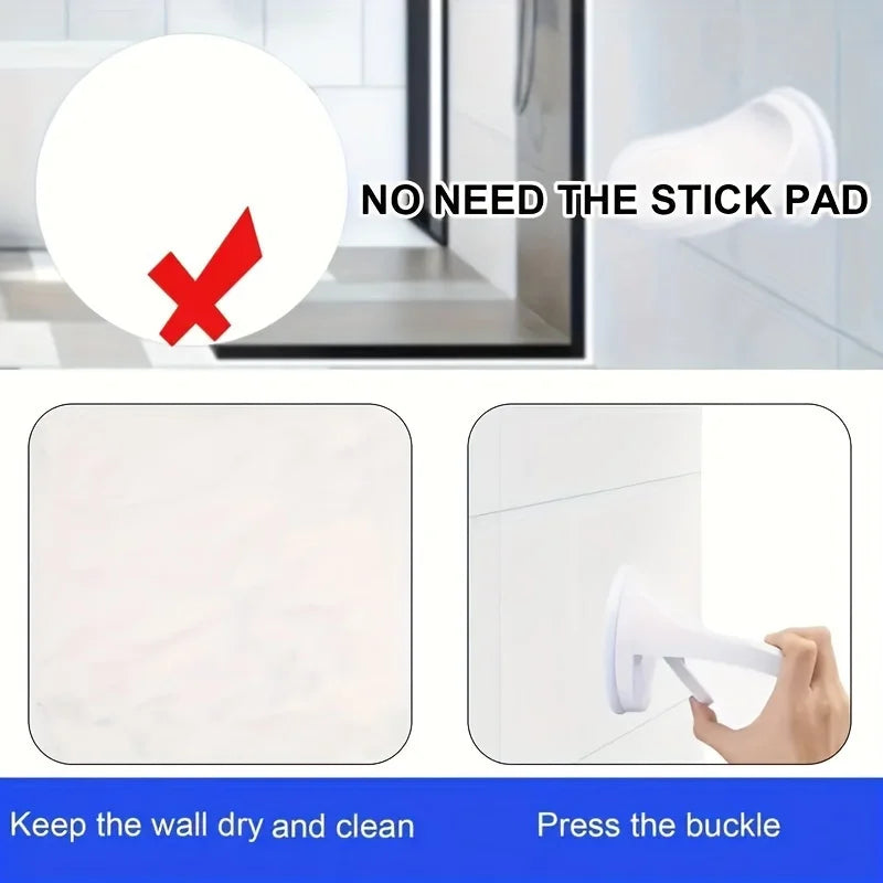 Wall Mounted Shower Foot Rest – Suction Cup Bathroom Pedal Shower Foot Rest Qme