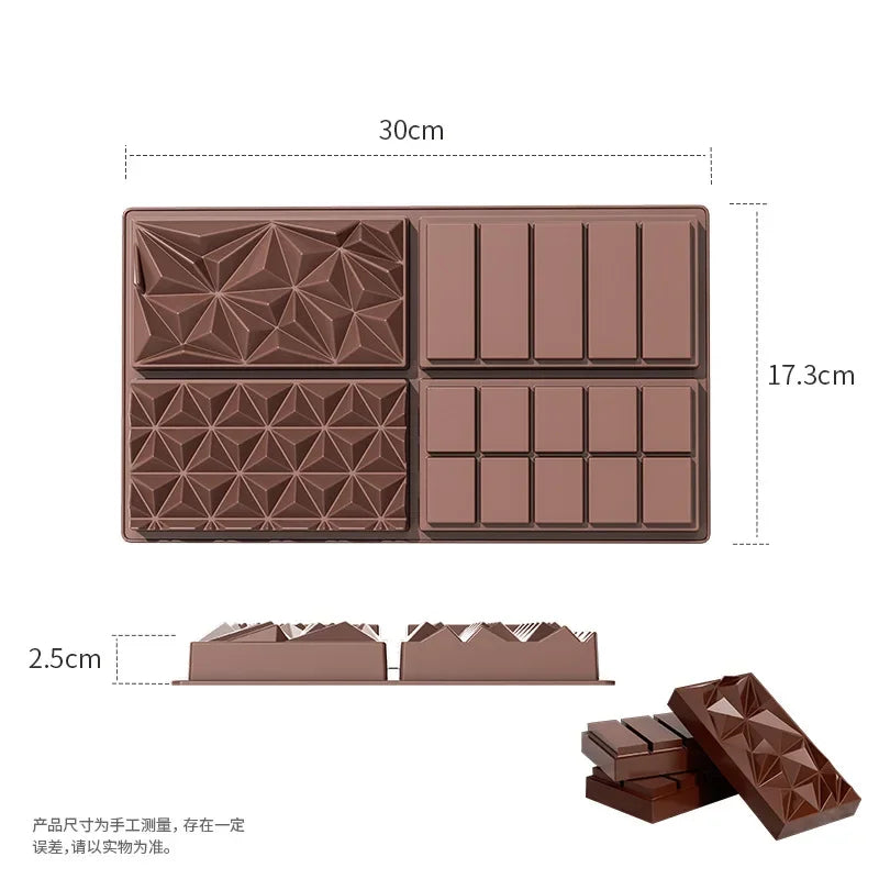 Large Deep Silicone Chocolate Bar Mold – Dubai Pistachio Style Silicone Chocolate Mold Qme Chocolate