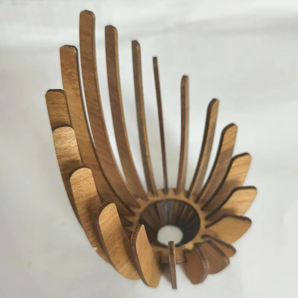 Wooden Tea Light Candle Holder – Creative Candlestick Decor Candle Holder Qme