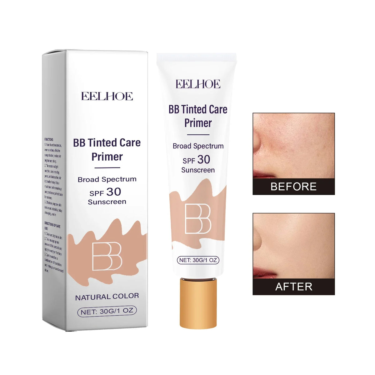 Qme Protective BB Cream – Tinted Moisturizer & SPF Coverage BB Cream Foundation Qme Natural