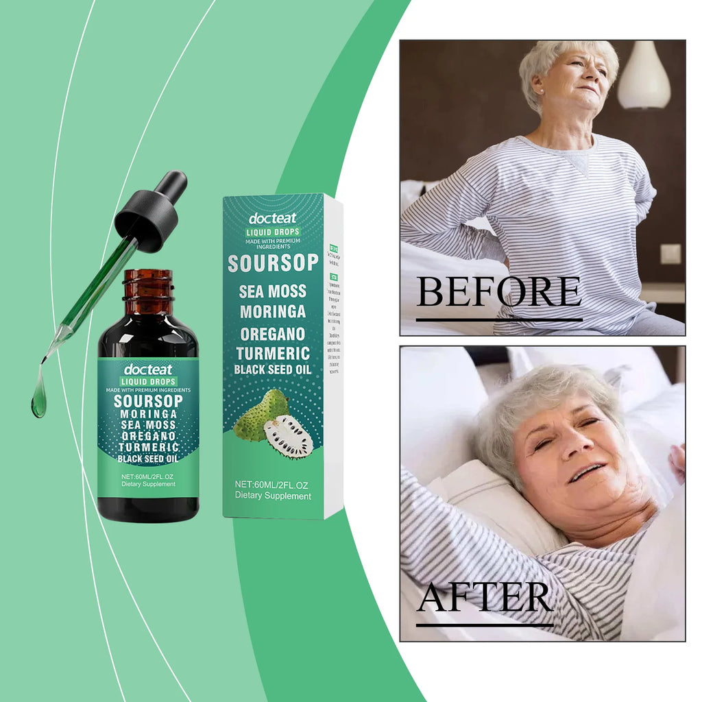 DOCTEAT Soursop Liquid Extract – Energy & Vitality Blend Herbal Liquid Extract Qst