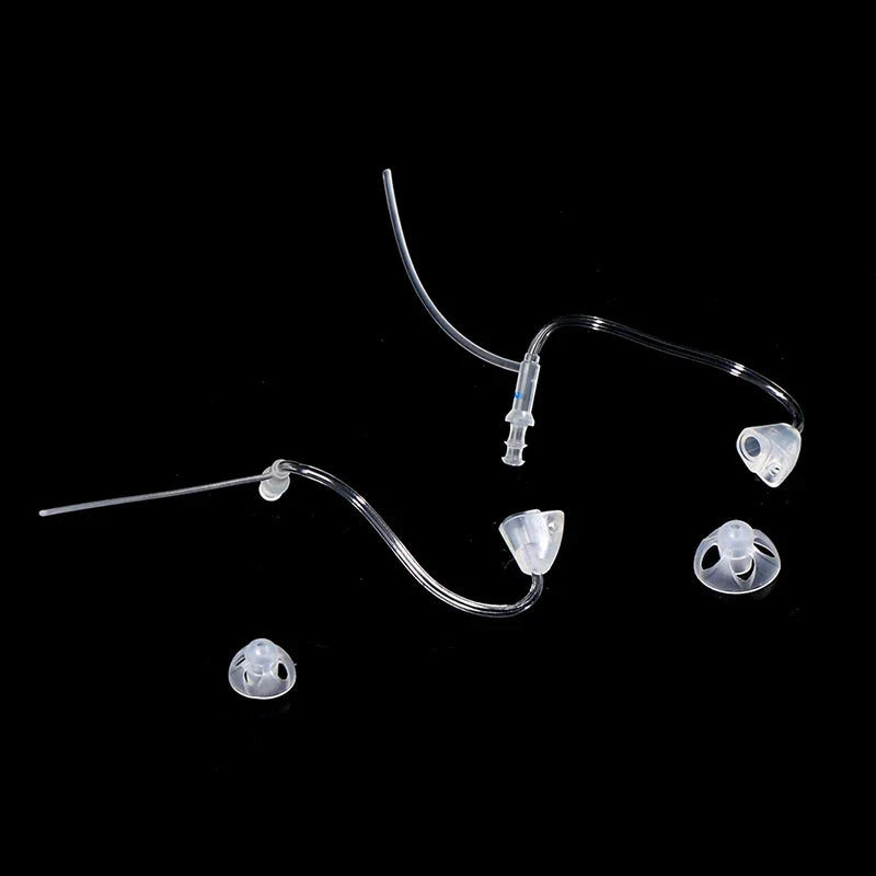 Hearing Aid Replacement Tube Left & Right Ear – 2Pcs Clear PVC Hearing Aid Accessory Qme