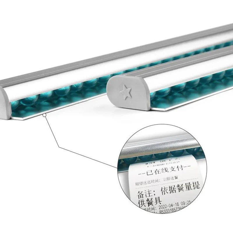 Aluminum Slide Check Rack – Restaurant Ticket & Receipt Rail Ticket Rail Rack Qme