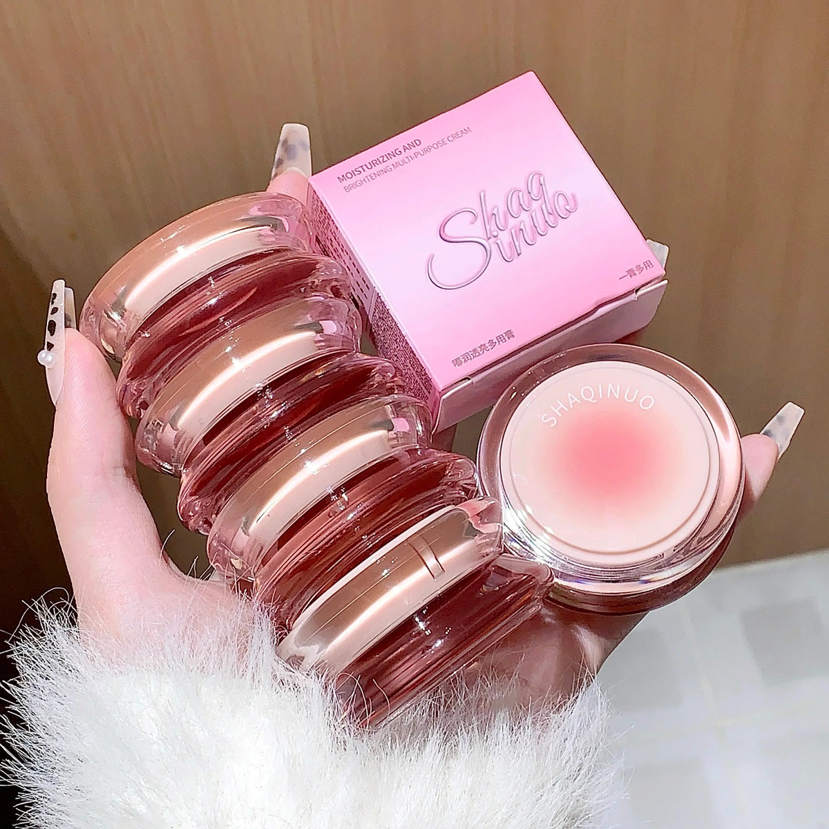 SHAQINUO Multi-Use Lip & Cheek Balm – Dewy Finish Lip & Cheek Balm Qme