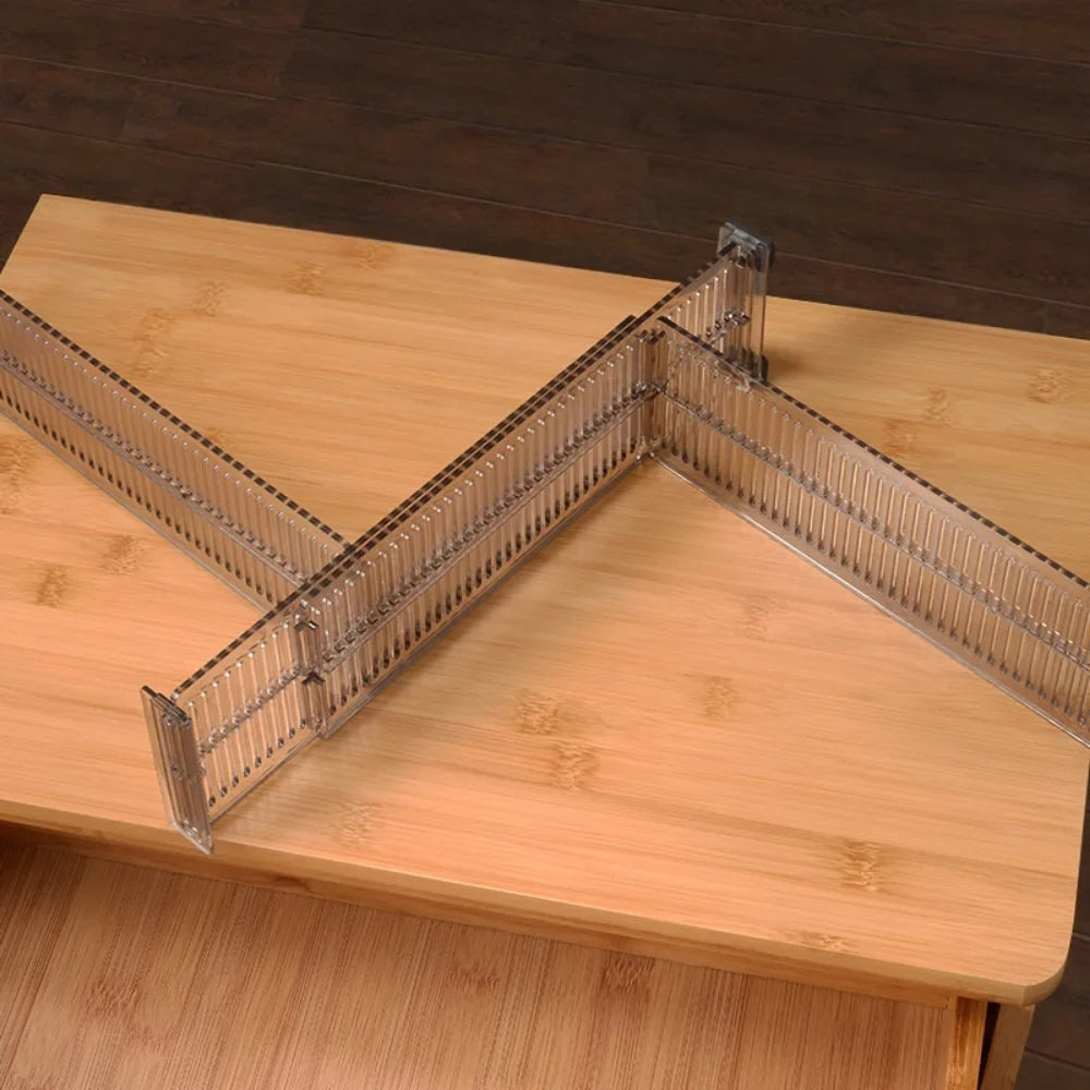 Adjustable Drawer Dividers – Punch-Free Closet Organizer Set Drawer Divider Set Qme
