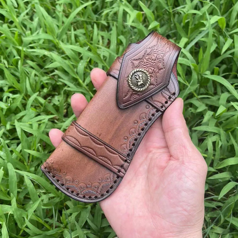 Swayboo Large Leather Knife Scabbard – Universal Folding Sheath Leather Knife Sheath Qst