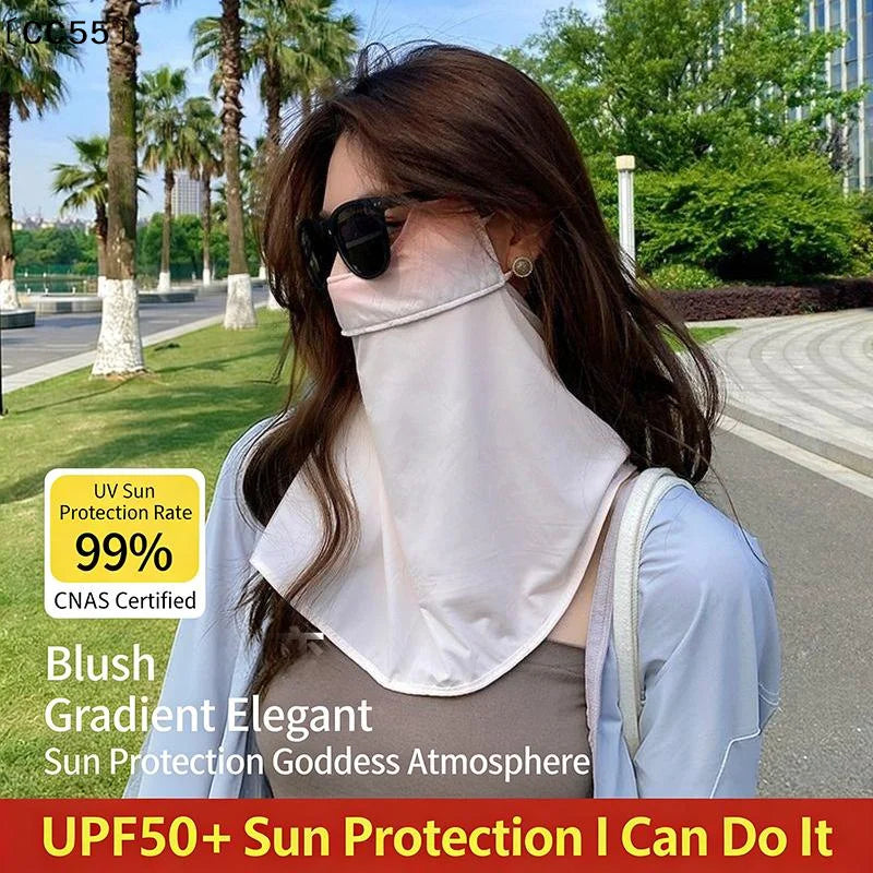 Ice Silk UV Face Cover & Neck Gaiter – Cooling Sun Mask UV Neck Gaiter Qst
