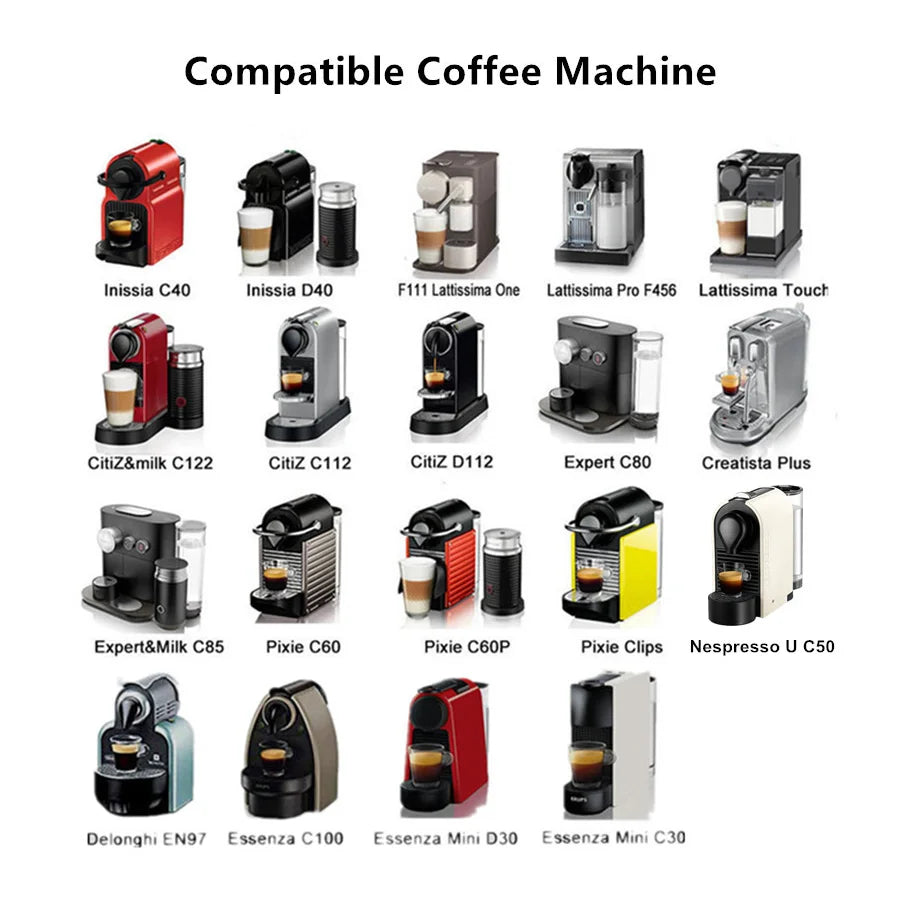 Refillable Reusable Nespresso Capsules with Spoon & Brush Reusable Coffee Pods Qst