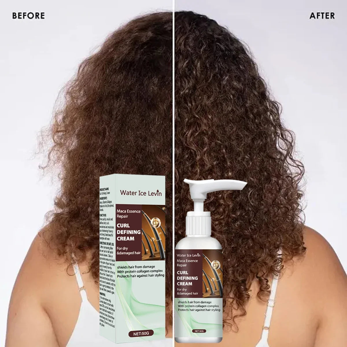 Maca Essence Curl Defining Cream – Keratin & Collagen Curl Defining Cream Qme