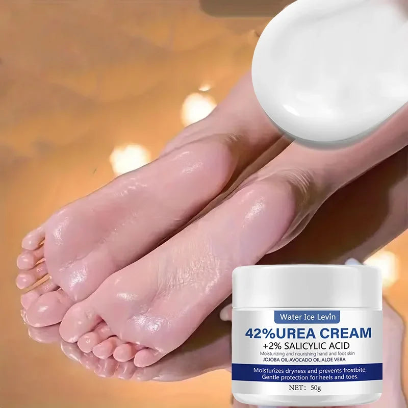 Qme 42% Urea Foot Cream with Aloe Vera | Exfoliating Moisturizer Foot Cream Qme