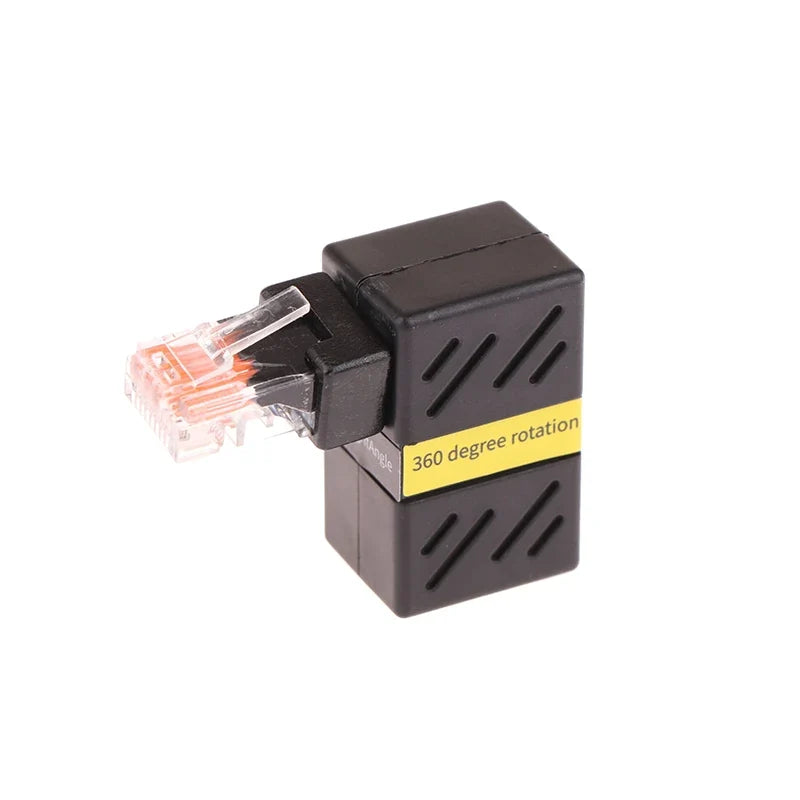 360° Rotatable RJ45 Gigabit Adapter | 90-Degree Right Angle RJ45 Network Adapter Qme