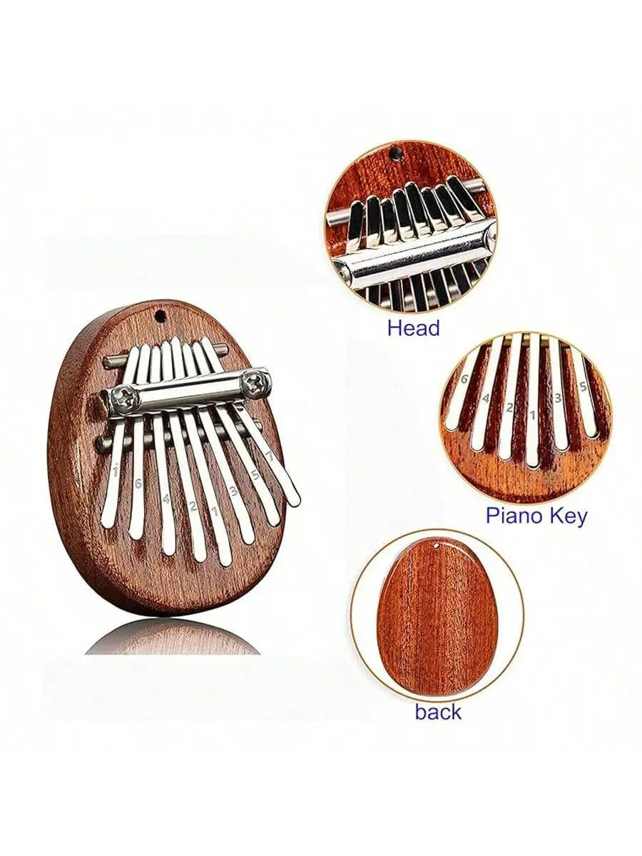 8-Key Kalimba Thumb Piano – Solid Wood Finger Piano Gift Thumb Piano Qme