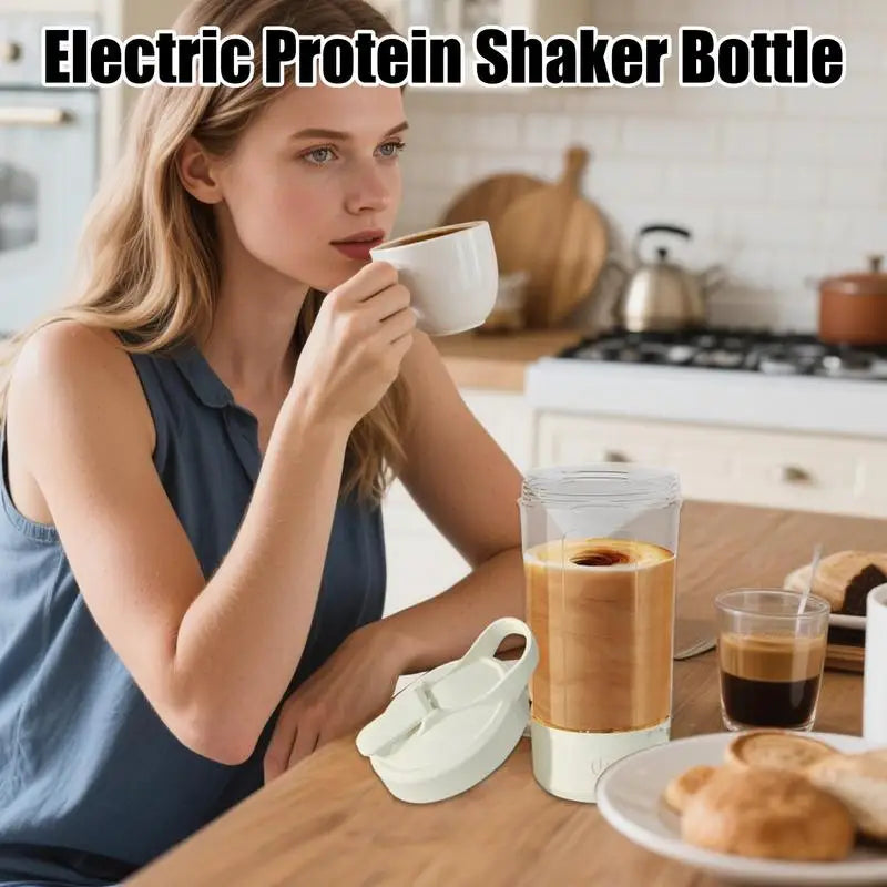 Portable Electric Shaker Bottle 450ml – Leak-Proof Blender Cup Electric Shaker Bottle Qme