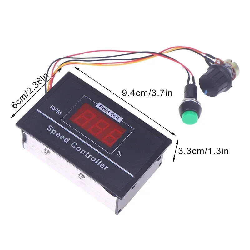 DC 6-60V 30A PWM Motor Speed Controller with Digital Display Motor Speed Controller Qme