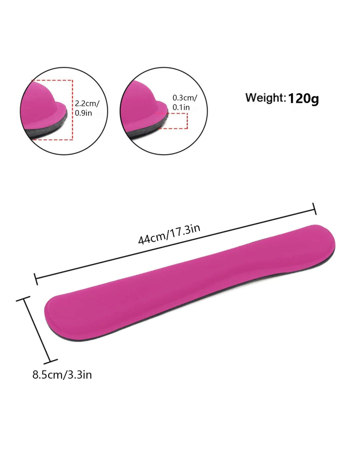 Memory Foam Keyboard Wrist Rest Pad – Non-Slip, Ergonomic Keyboard Wrist Rest Qme