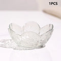 Cherry Blossom Hammer Pattern Plastic Sauce Dish & Bowl Sauce Dish Qst Clear