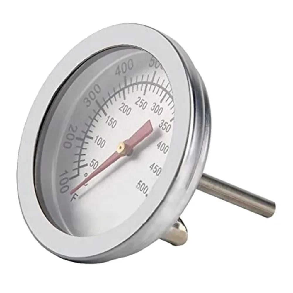 Stainless Steel Oven Thermometer – BBQ & Baking Dial Gauge Oven Thermometer Qst Silver