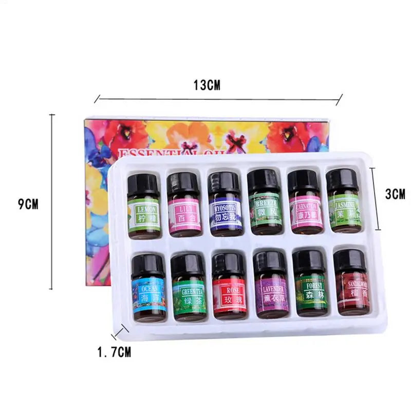 Water-Soluble Aromatherapy Essential Oil Set – 12 x 3ml Vials Essential Oil Set Qme