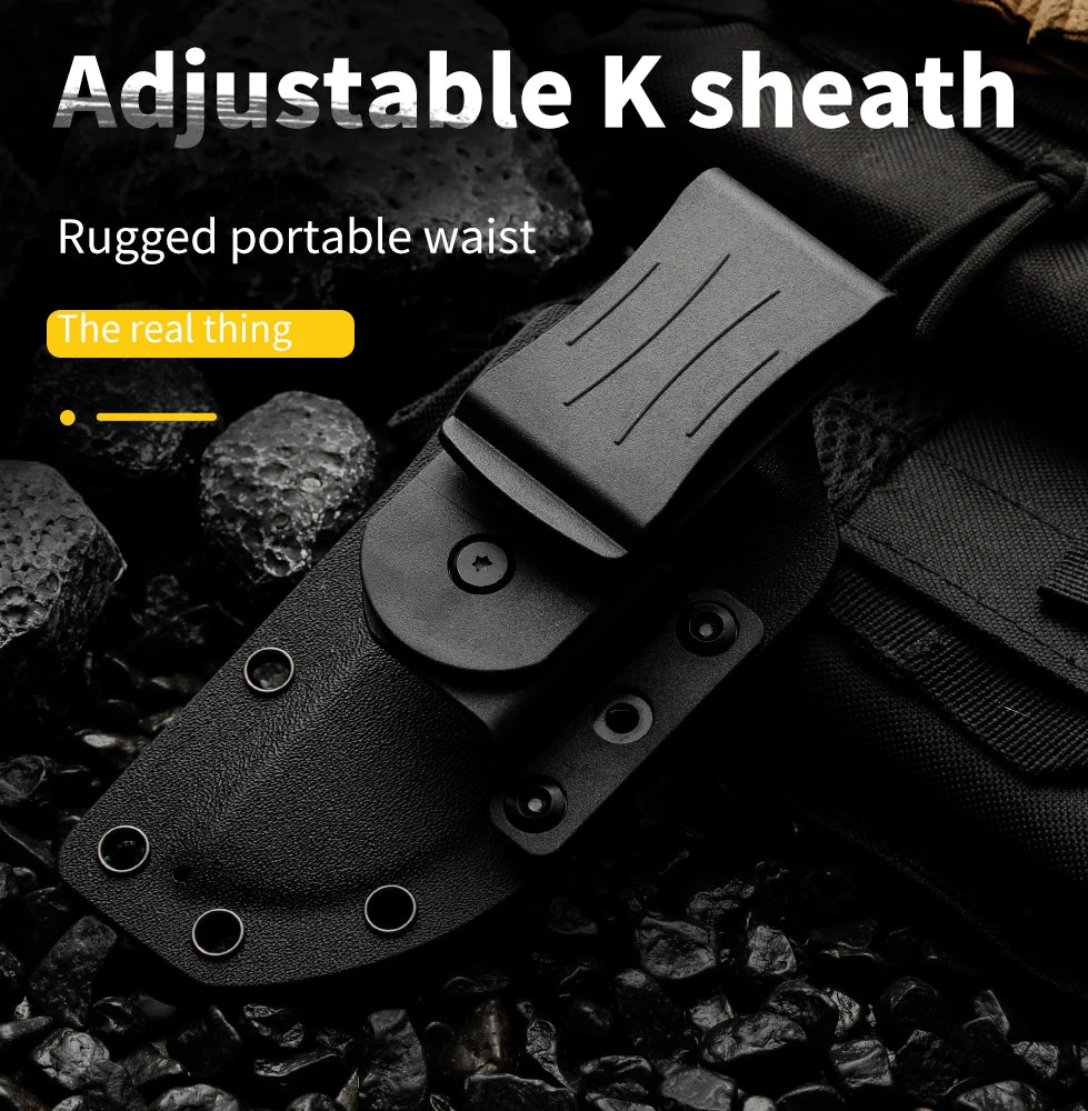 Fixed Blade Outdoor Knife – Steel Camping & Hiking Multi Tool Fixed Blade Knife Qst