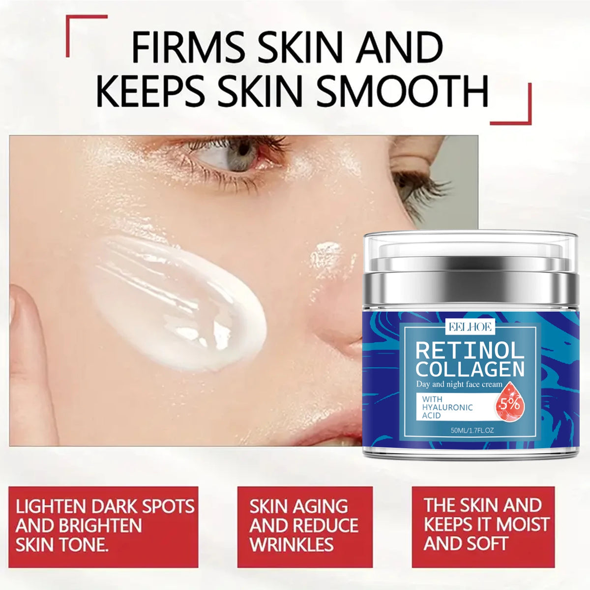 Eelhoe Retinol Face Cream – Anti-Aging Firming Moisturizer Anti-Aging Face Cream Qst