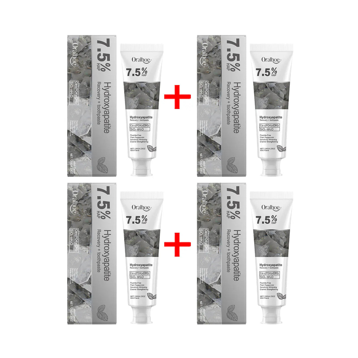 Oralhoe Hydroxyapatite Whitening Toothpaste – Enamel & Gum Care Whitening Toothpaste Qst 480g boxed