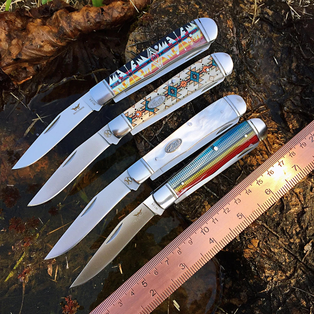 Z.QIAN Watchman W124 Slip Joint Folding Pocket Knife D2 Steel Folding Pocket Knife Qst