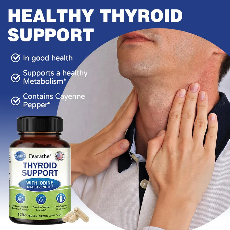 Thyroid Wellness Capsules – L-Tyrosine, Ashwagandha & Kelp Wellness Supplement Qst