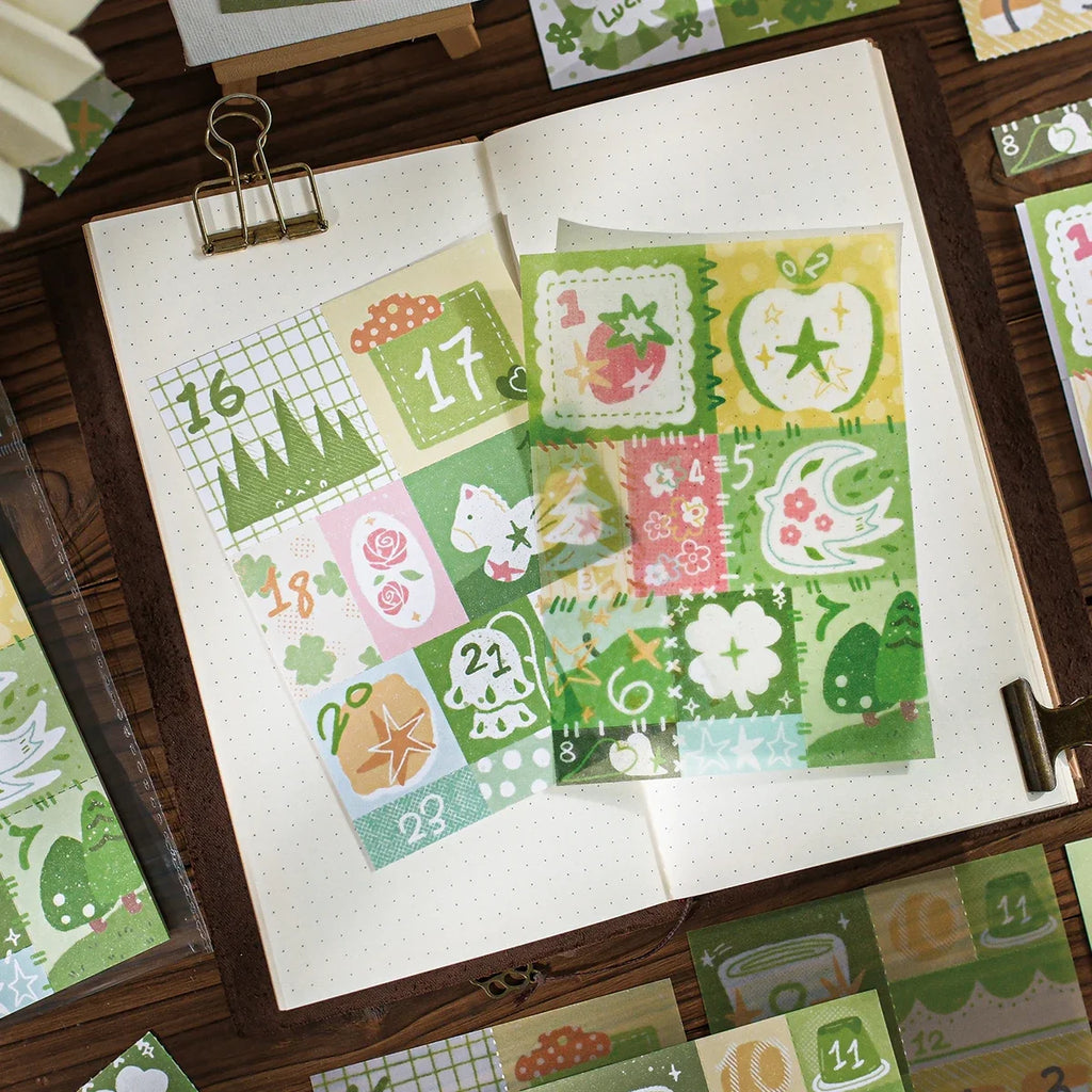 TIANZI Dual-Material Sticky Notes Creative Memo Pads – 6 Colors Creative Sticky Notes Qme