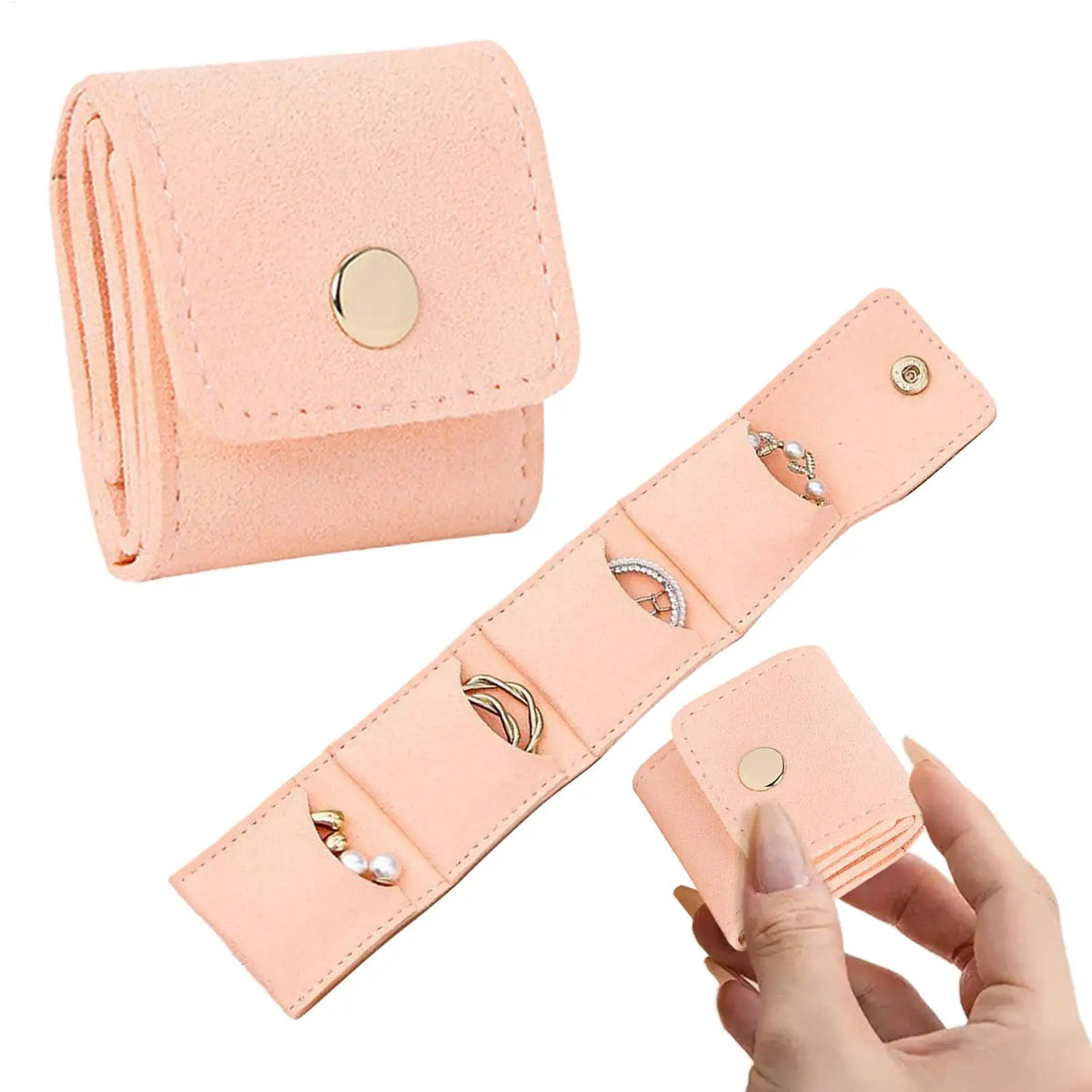 Mini Folding Jewelry Storage Box | Portable Earring Organizer Jewelry Storage Box Qme