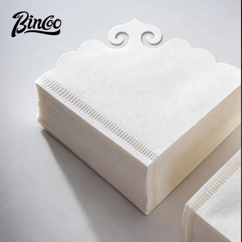BINCOO V60 Pour Over Coffee Filter Papers – Round & Fan Shaped Coffee Filter Papers Qst