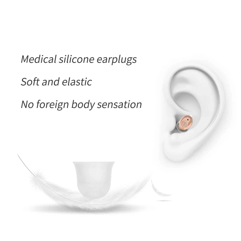 XceeFit CIC Invisible Mini Sound Amplifier – In-Ear Device Personal Sound Amplifier Qst