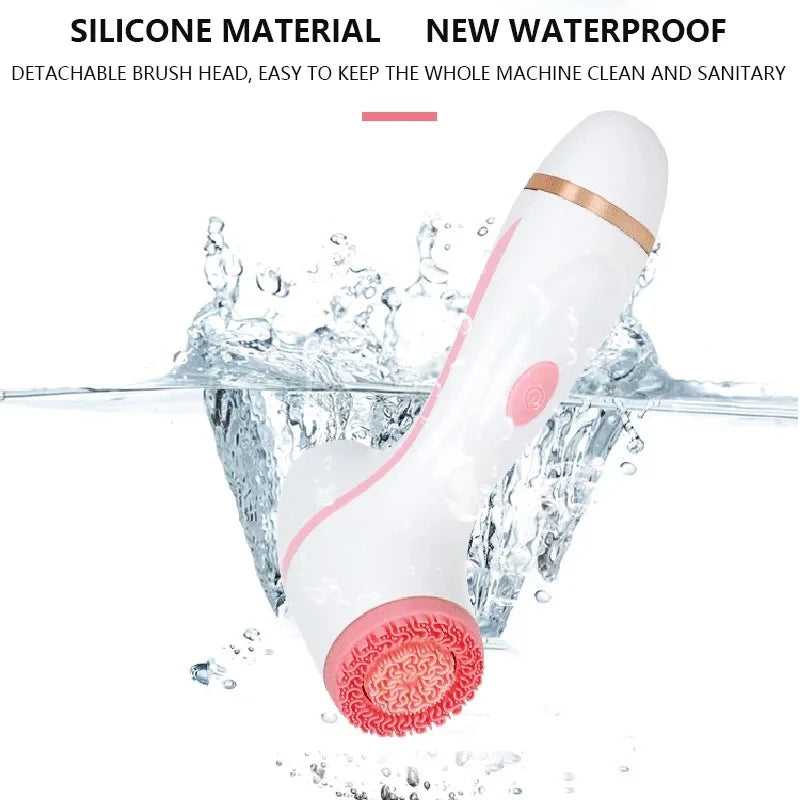 Vilnason 3-in-1 Sonic Electric Facial Cleansing Brush | 4 Speeds Facial Cleansing Brush Qst
