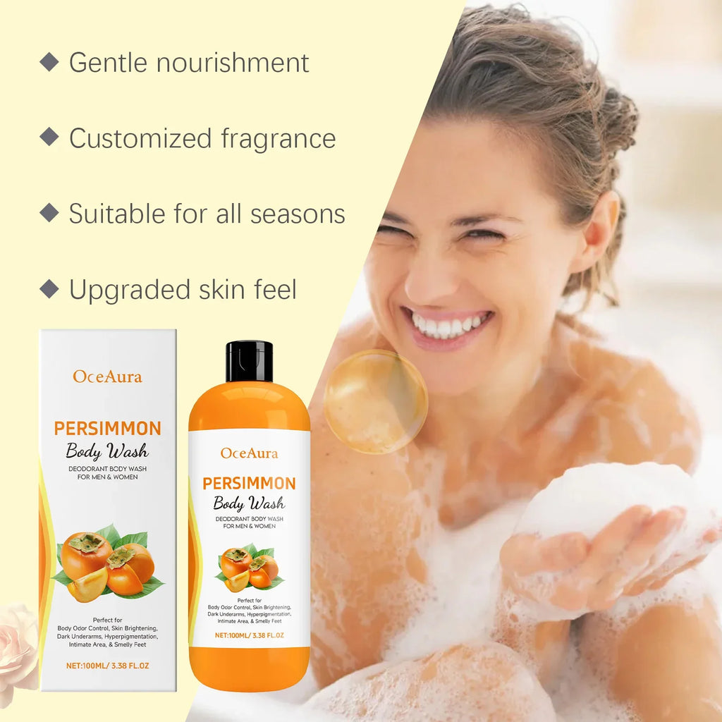 Persimmon Body Wash Gel – Gentle Cleansing & Moisturizing Moisturizing Body Wash Qme