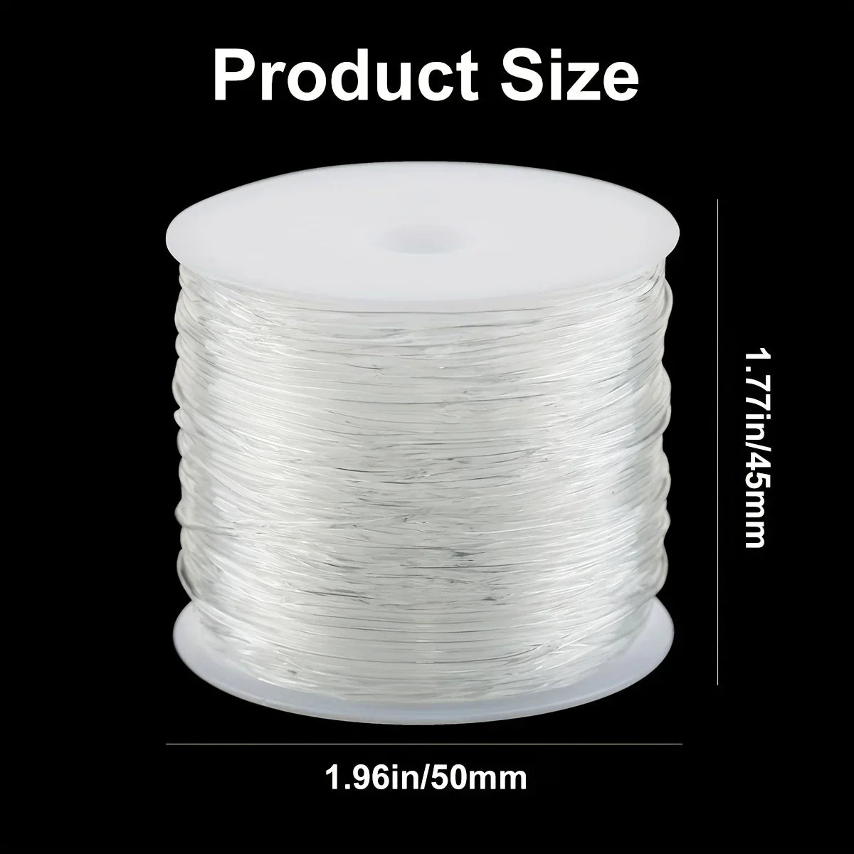 Transparent Elastic Thread Large Roll – DIY Beaded Jewelry Jewelry Making Cord Qme