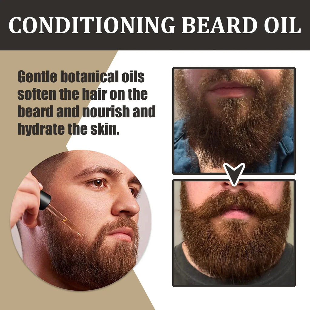 Men's Beard Growth Oil Serum – Thick, Soft & Smooth | 30ml Beard Growth Oil Qme