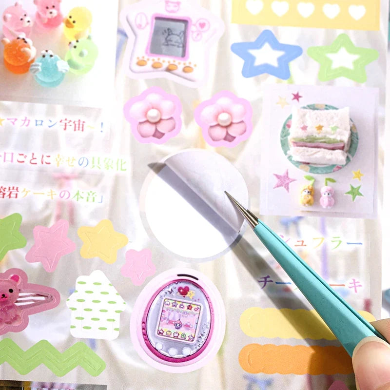 Die Cut Sticker Book | Cartoon Aesthetic Scrapbooking Sheets Die Cut Sticker Book Qme