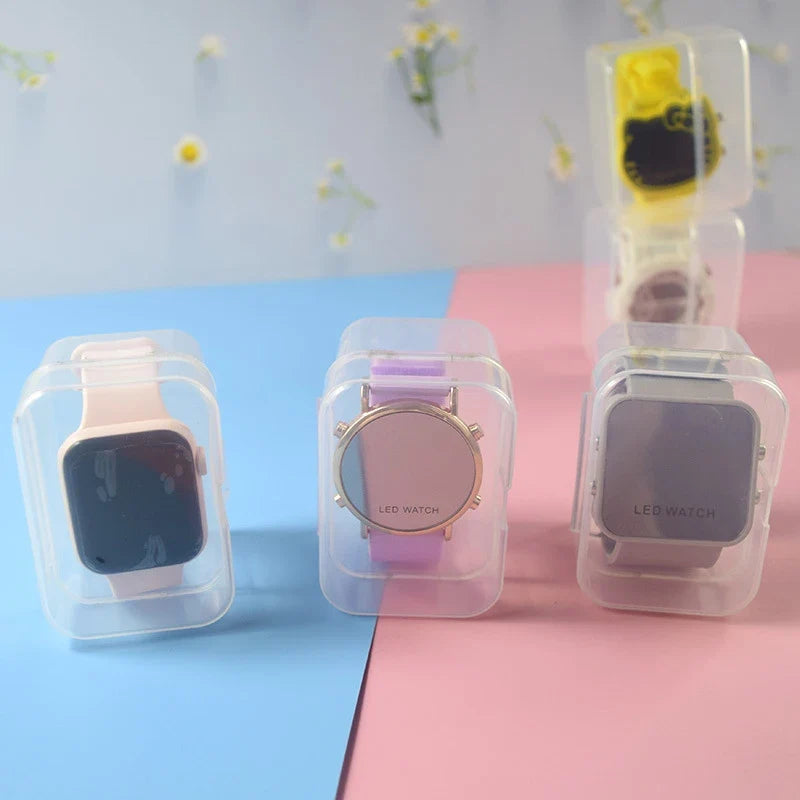Kids & Ladies Watch Display Box – Clear Plastic Storage Case Watch Storage Box Qme