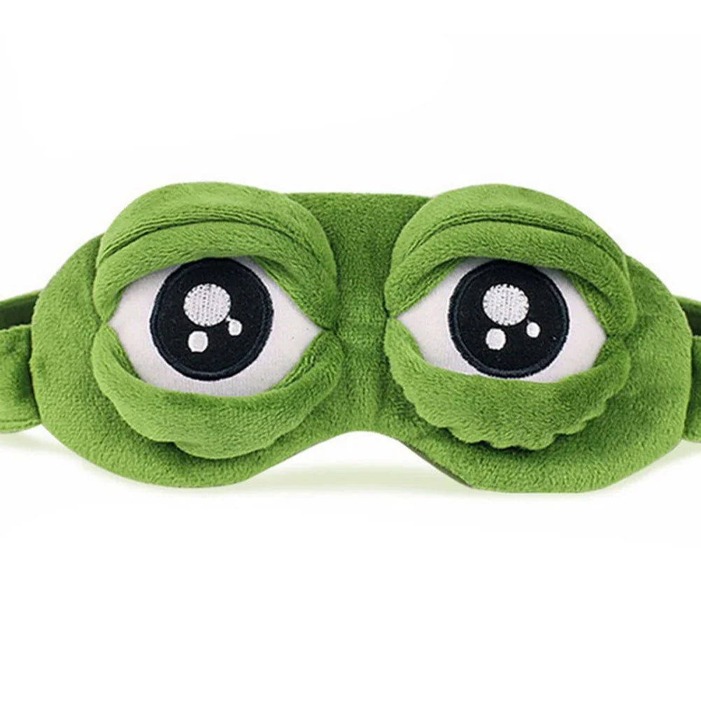 3D Frog Sleep Mask – Soft Cotton Travel Eye Mask, Unisex Novelty Sleep Mask Qme