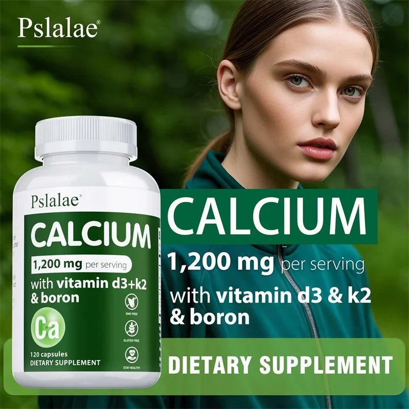 Calcium 1200mg with Vitamin D3, K2 & Boron – Bone Support Calcium Supplement Qst