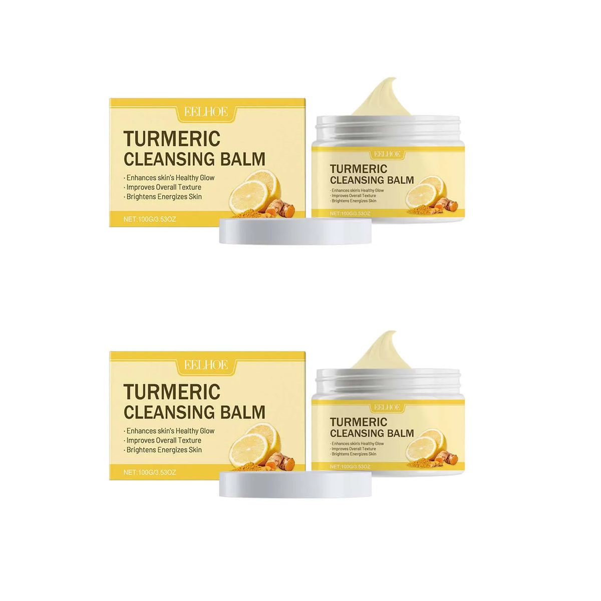 Ginger Lemon Cleansing Balm – Gentle Makeup Remover | Qme Cleansing Balm Qme 2Pcs