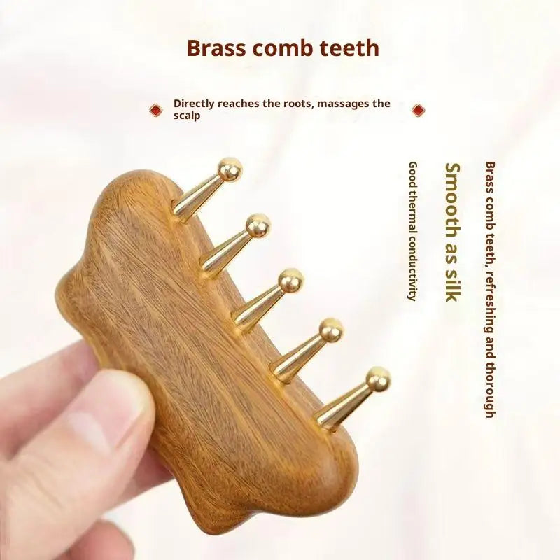 Portable Brass Gua Sha Tool – Meridian & Lymphatic Massage Gua Sha Massage Tool Qme