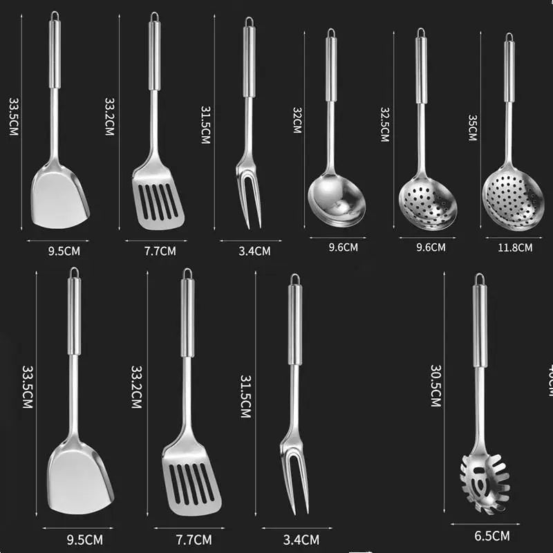 Stainless Steel Kitchen Utensils – Shovel, Spoon & Turner Kitchen Cooking Utensil Qst