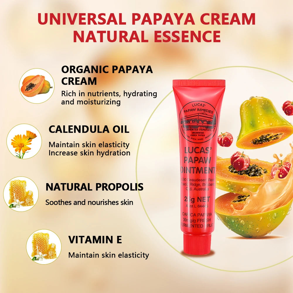 Lucas Papaw Ointment Lip Balm – Hydrating Multifunctional Cream Lip Balm & Moisturizer Qst