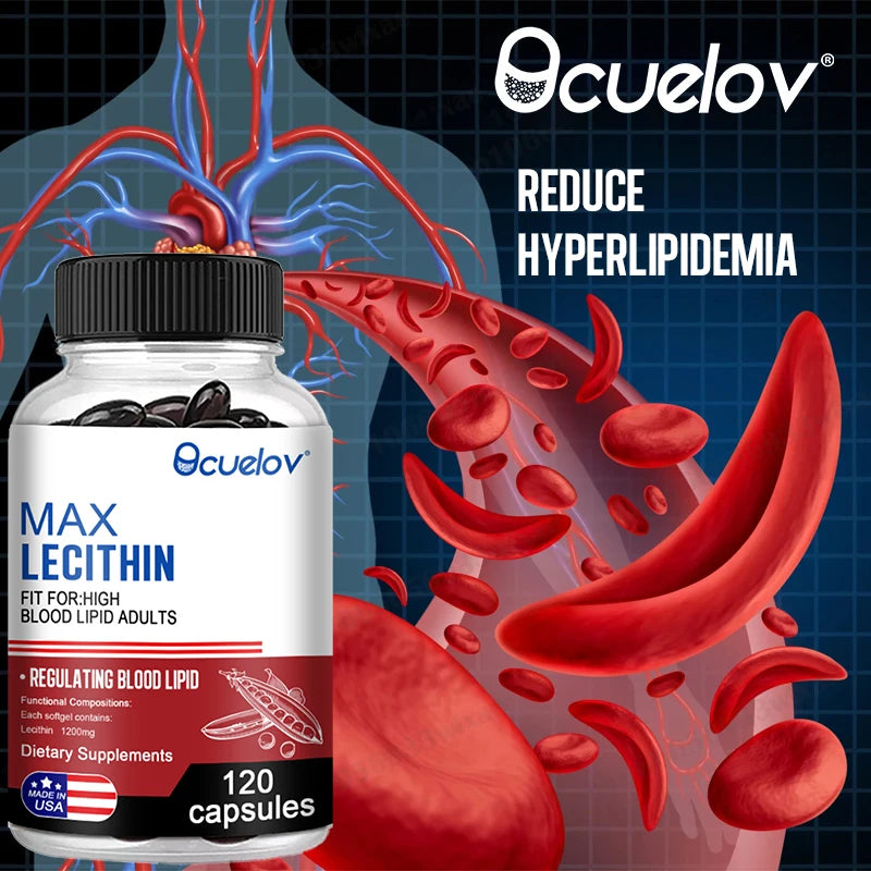 Lecithin 1200mg Capsules – Sunflower, Vegan, Non-GMO Lecithin Supplement Qst