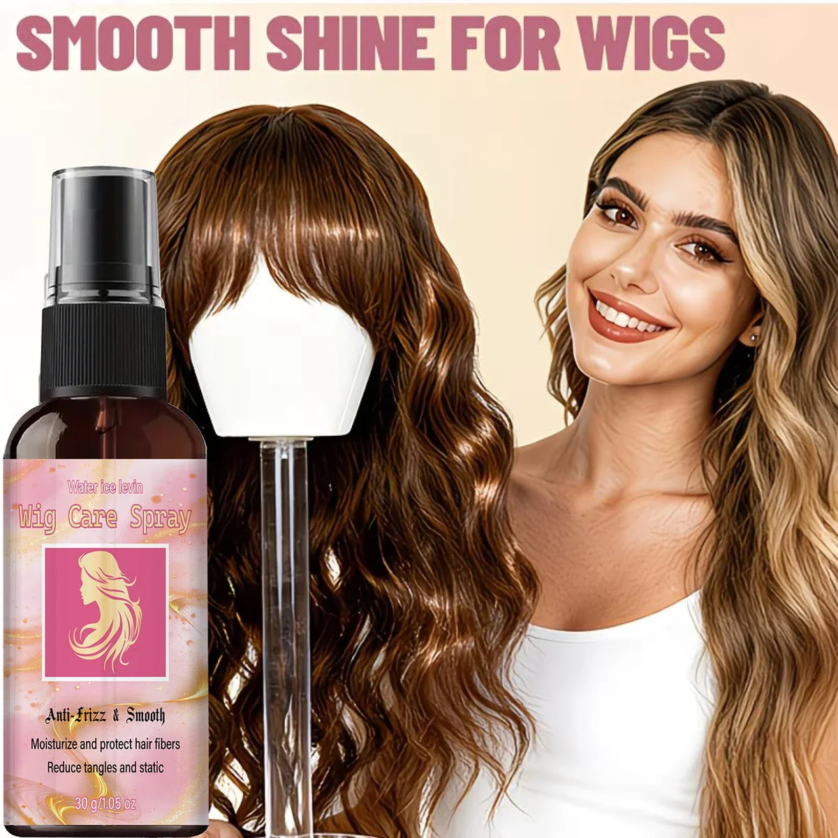 Anti-Frizz Wig Spray – Moisturizing Collagen Wig Care Wig Care Spray Qme