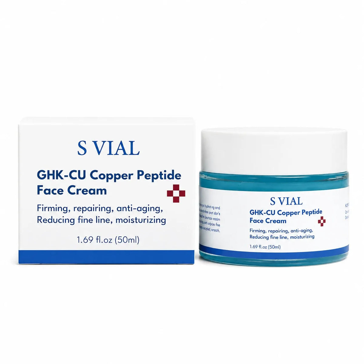 GHK-Cu Copper Peptide Face Cream 50g – Hyaluronic Acid Anti-Wrinkle Face Cream Qst