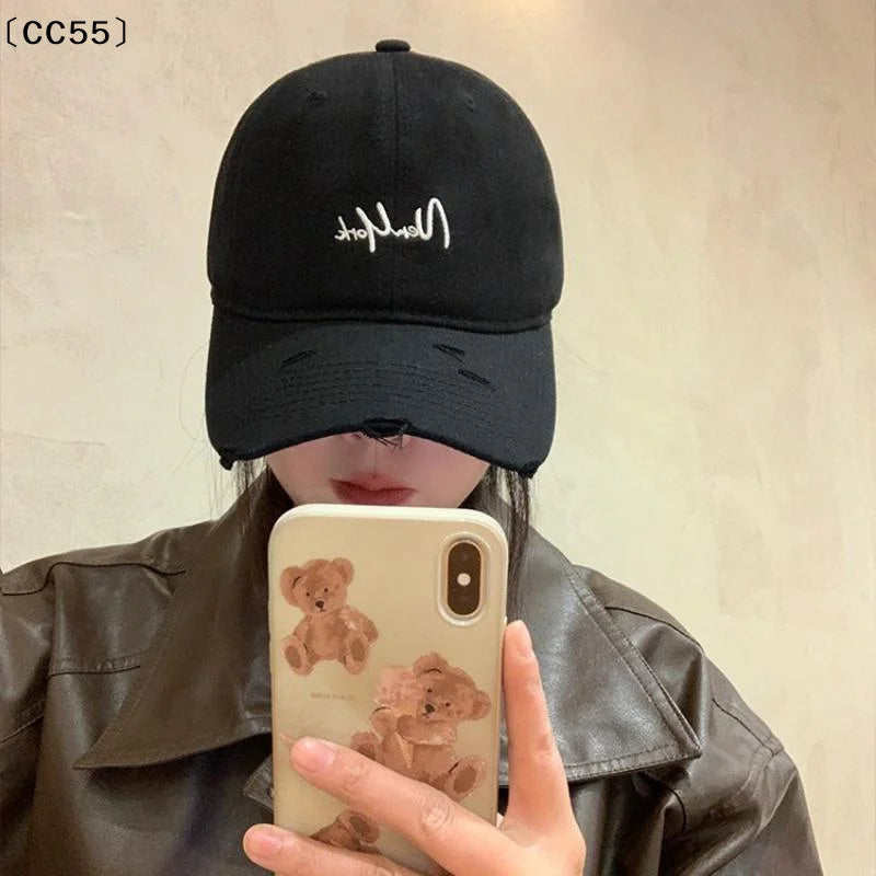 Distressed Baseball Cap – Deep Fit for Large Heads & UV Brim Baseball Cap Qst