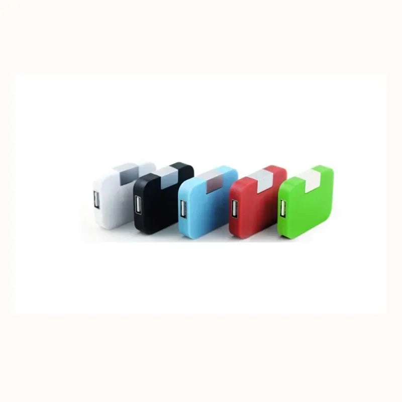 Rotating 4-Port USB 2.0 Hub Splitter – Car & Desk Expander USB Hub Splitter Qme random color 1pc