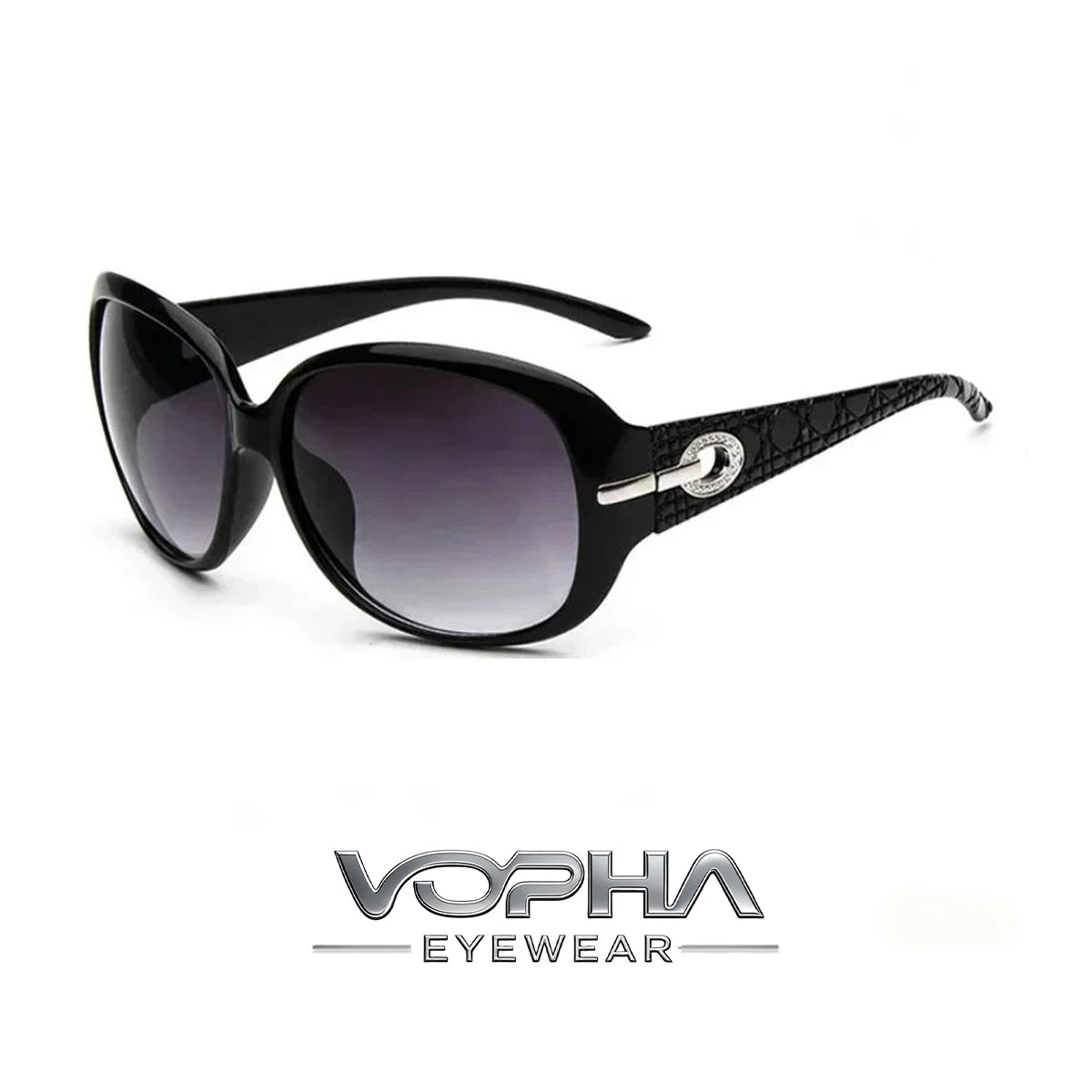 VOPHA Women's Retro Polarized Sunglasses UV400 Butterfly Frame Polarized Sunglasses Qst Black gray